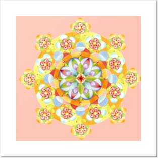 Flower Garden Mandala Posters and Art